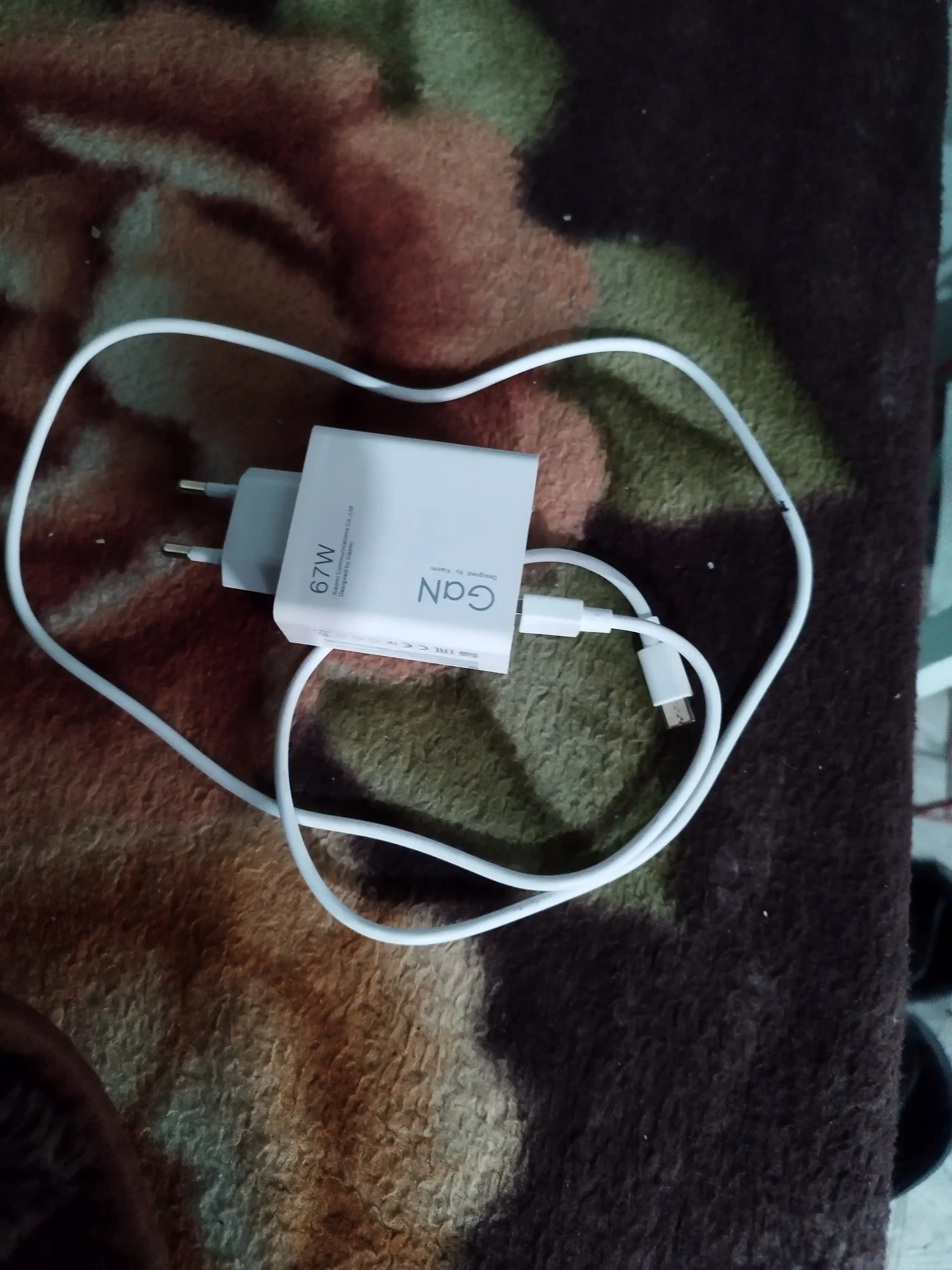 Tez zaryadlovchi kabel bilan zaryadchik USB-C Android telefon mi uchun TUPE-c, 67 Vt