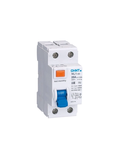 Устройство защитного отключения CHINT NL1-63 2P/4P 25–63A, тип AC, 30 мА