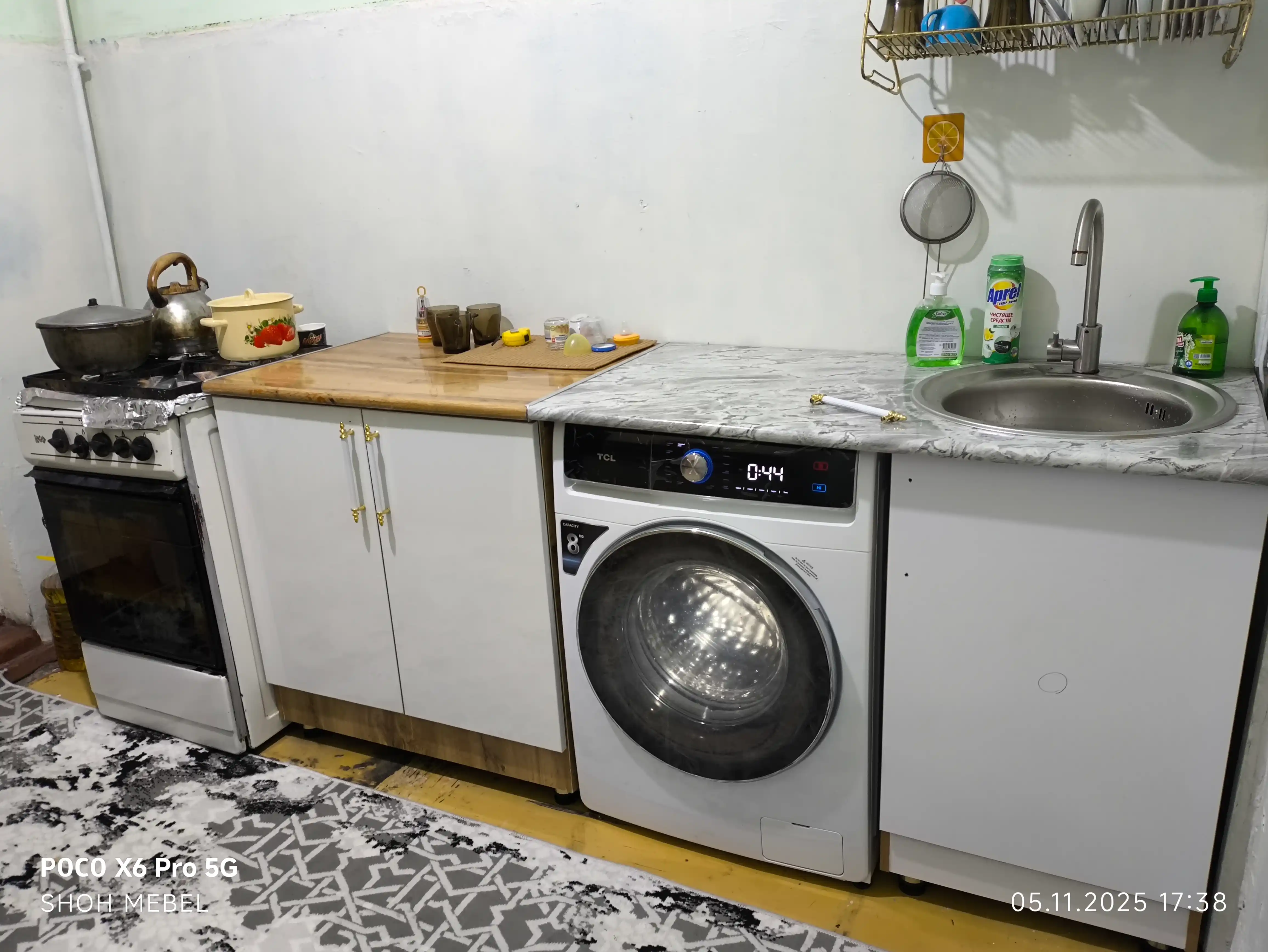Kir yuvish mashinasi TCL P808FL Turbo Inverter Smart++ , 8 kg, 2 xil rang
