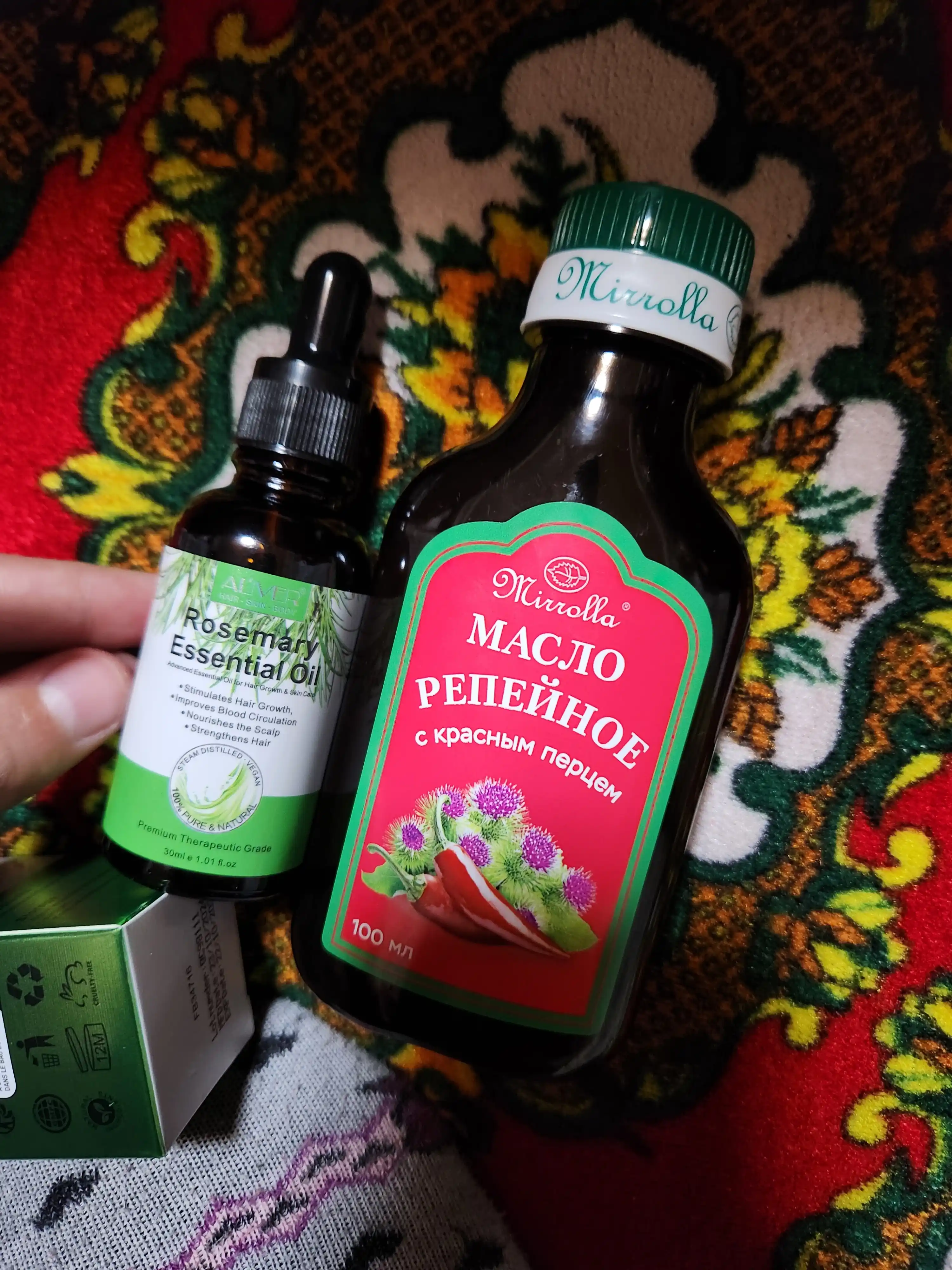Масло репейное для волос Mirrolla, с красным перцем, 150 и 100 мл