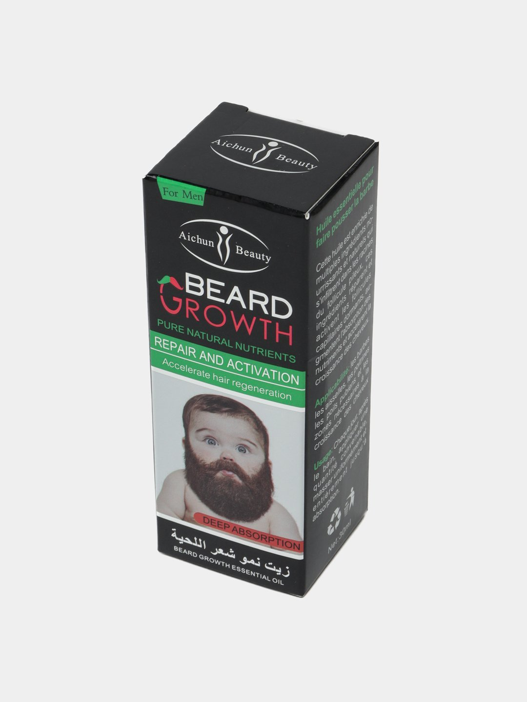 Soqol va soch o‘sishi uchun Beard Growth moyi, minoksidil ta’siri
