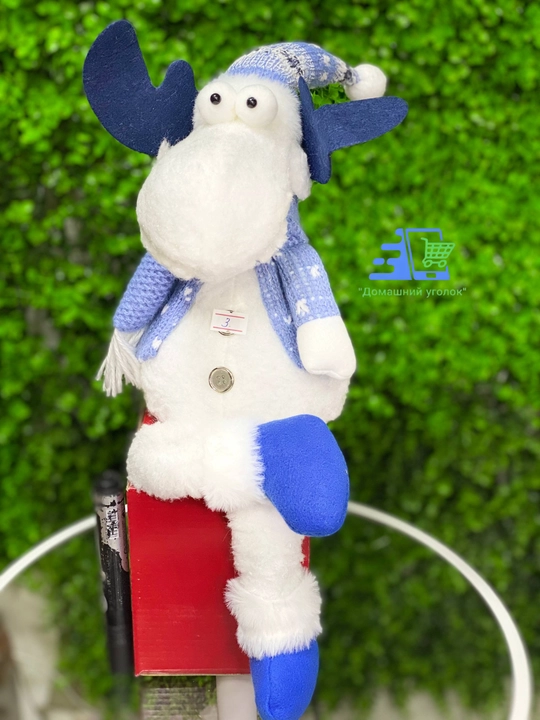 Yangi yil figurasi Bug‘u Qor odam LED yoritgichli uy dekori
