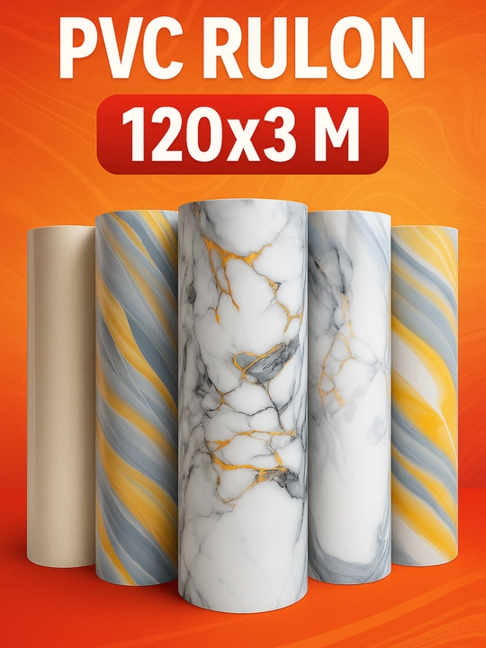 PVC marmar rulon – 3 metr uzunlikdagi, 120 sm kenglikdagi