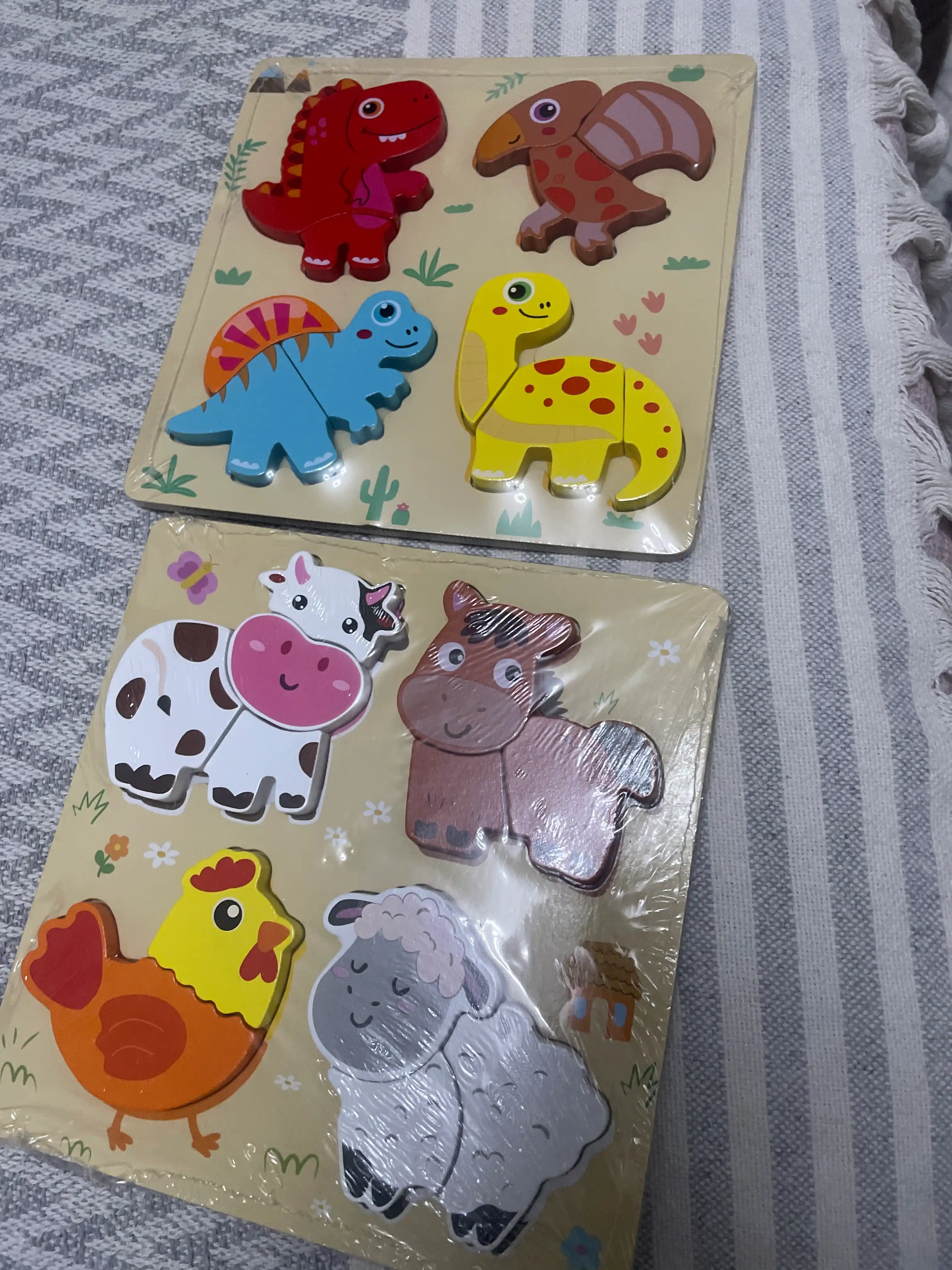 Деревянные игрушки, 4 в 1, 3D пазл, обучающая игрушка, Монтессори, раннее развитие