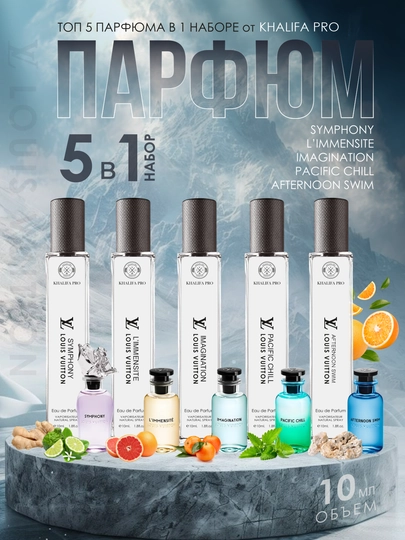 Набор мужских духов Imagination, Symphoney, L'immensite, Pacific Chill, Afternoon Swim 5в1