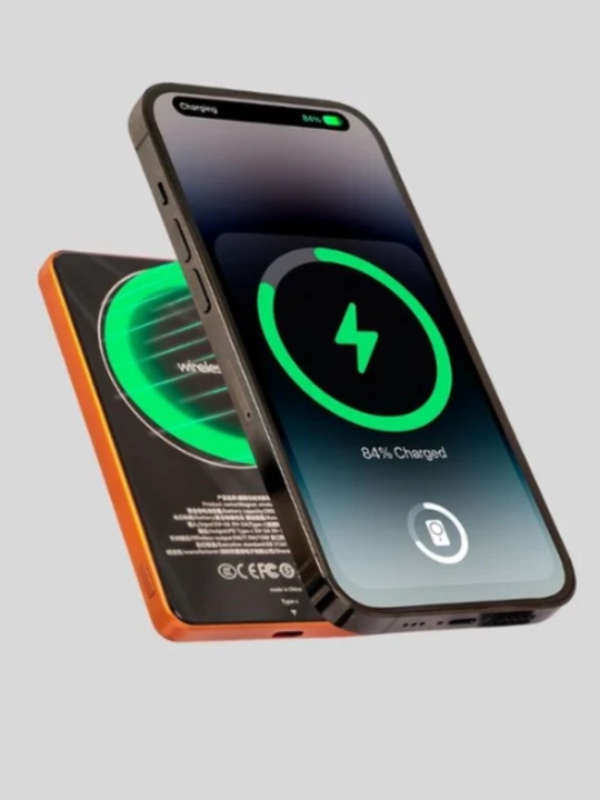 Snap & Charge Power Bank 10000 mAh magnitli, simsiz, auto aniqlovchi zaryadka qurilmasi
