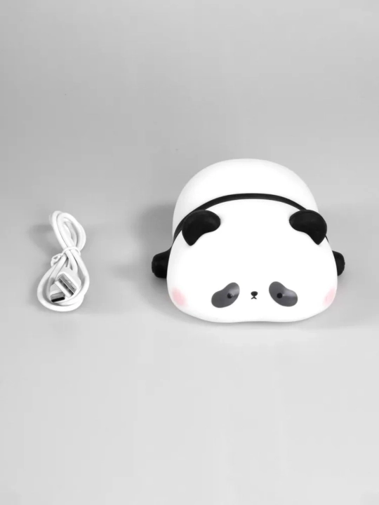 Bolalar tungi chirog‘i taymerli panda, silikon, simsiz yorug‘lik manbai chaqaloqlar uchun