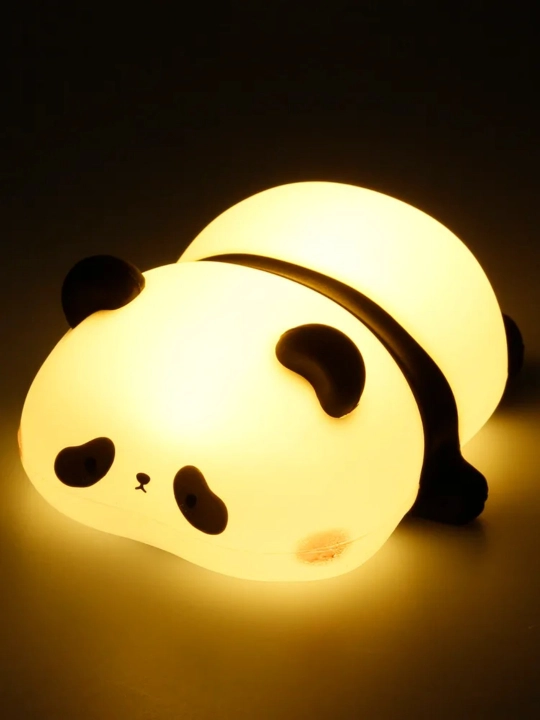 Bolalar tungi chirog‘i taymerli panda, silikon, simsiz yorug‘lik manbai chaqaloqlar uchun