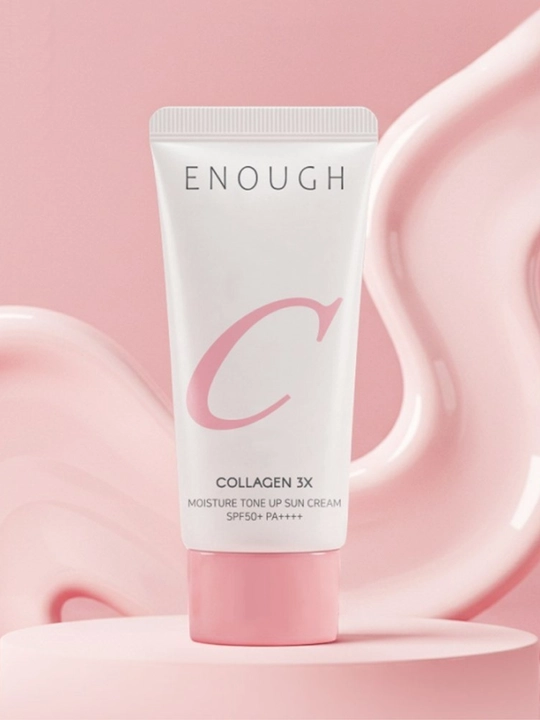 Enough quyoshdan himoyalovchi kremi, Collagen 3X, Moisture tone up sun cream, SPF50, 50 g