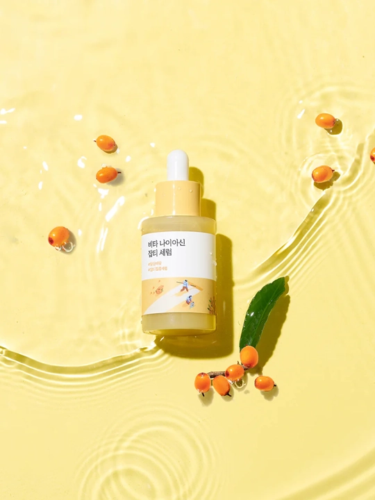 Yuz uchun zardob, Round Lab, Camellia deep collagen, cica, vitamin c, 30 ml