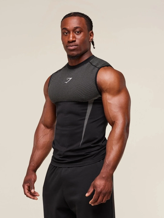 Erkaklar uchun mayka Gymshark, kompression, sport, elastik, tez quriydigan, fitnes uchun