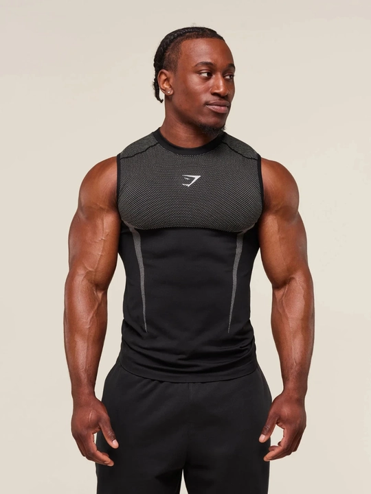 Erkaklar uchun mayka Gymshark, kompression, sport, elastik, tez quriydigan, fitnes uchun