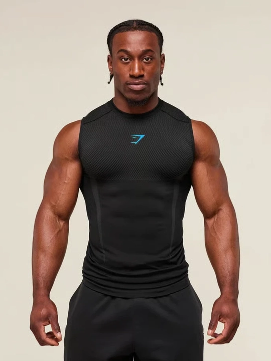 Erkaklar uchun mayka Gymshark, kompression, sport, elastik, tez quriydigan, fitnes uchun
