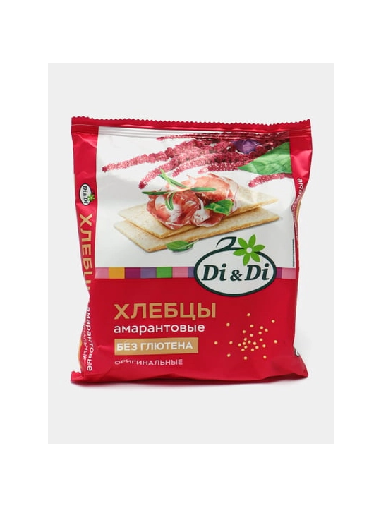 Хлебцы амарантовые Di&Di без глютена, оригинальные 100 г * *