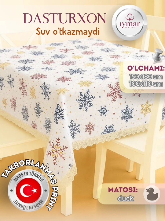 Suv o'tkazmaydigan Yangi yil dasturxoni