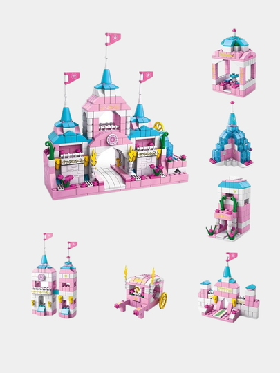 3D dizaynerlar Lego 48v1 bilan mos keladi, politsiya, kema, qal’a, avtobus, vertolyot, mashina