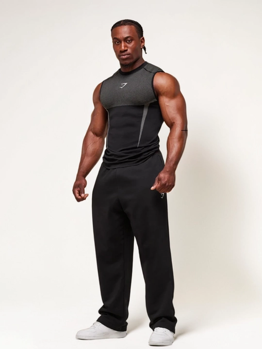 Erkaklar uchun mayka Gymshark, kompression, sport, elastik, tez quriydigan, fitnes uchun