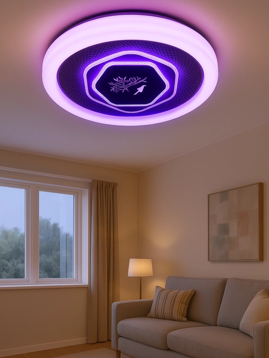 Plafon lyustra hitech yoritish chiroq led, 3 xil rejim yonish