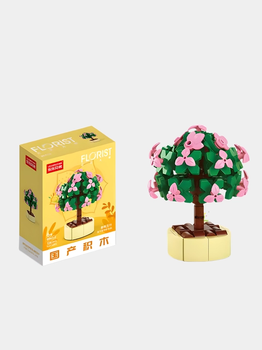 Konstruktor Lego gullar 3D Mini bloklardan, o‘simlik konstruktori
