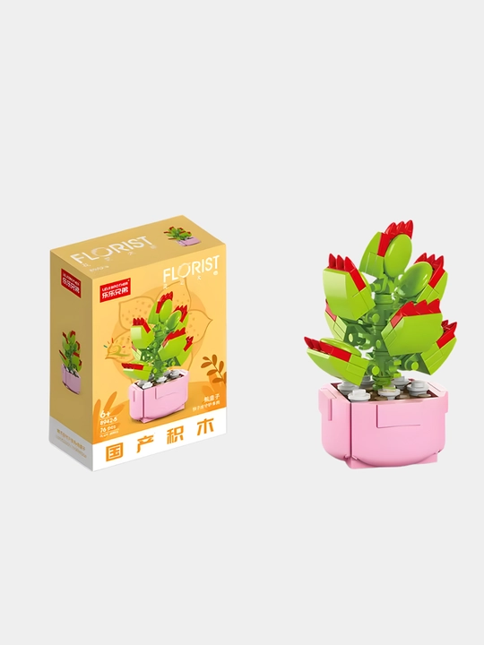 Konstruktor Lego gullar 3D Mini bloklardan, o‘simlik konstruktori