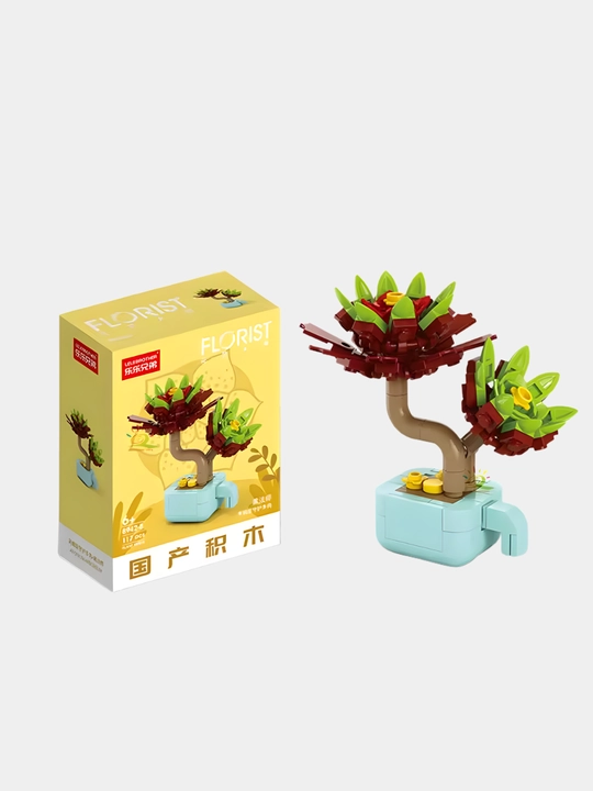 Konstruktor Lego gullar 3D Mini bloklardan, o‘simlik konstruktori
