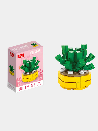 Konstruktor Lego gullar 3D Mini bloklardan, o‘simlik konstruktori