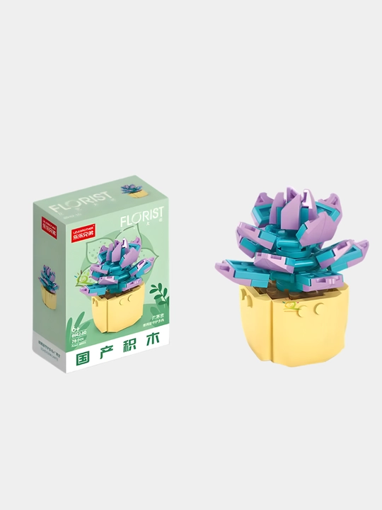 Konstruktor Lego gullar 3D Mini bloklardan, o‘simlik konstruktori