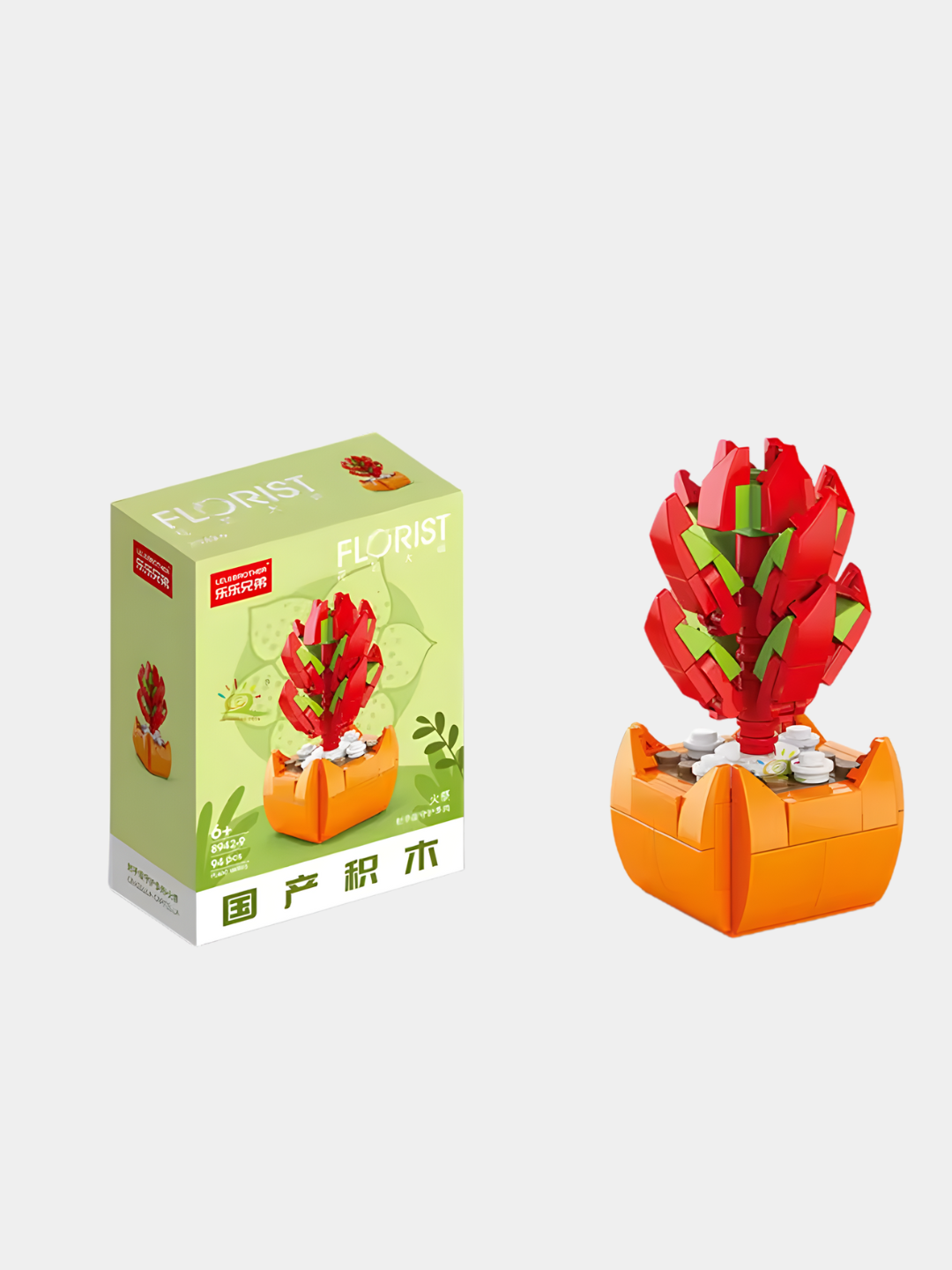 Konstruktor Lego gullar 3D Mini bloklardan, o‘simlik konstruktori