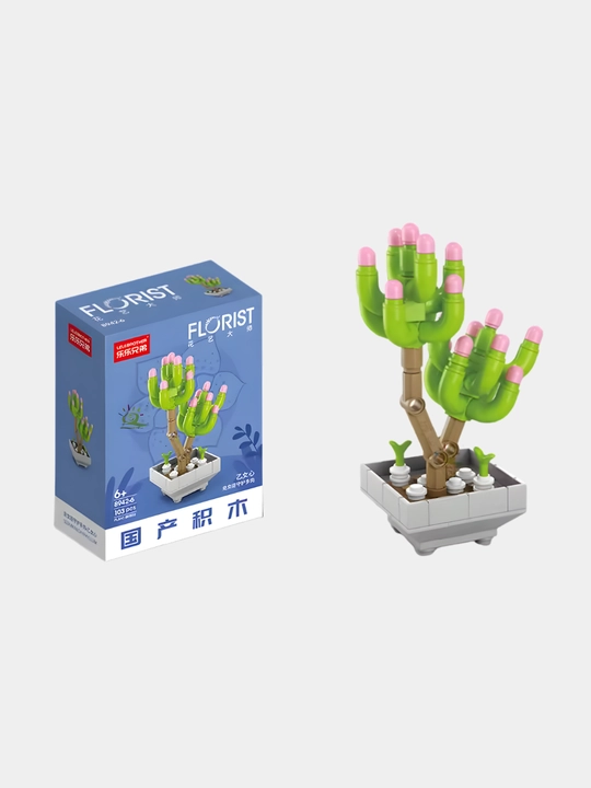 Konstruktor Lego gullar 3D Mini bloklardan, o‘simlik konstruktori