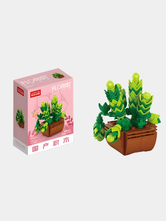 Konstruktor Lego gullar 3D Mini bloklardan, o‘simlik konstruktori