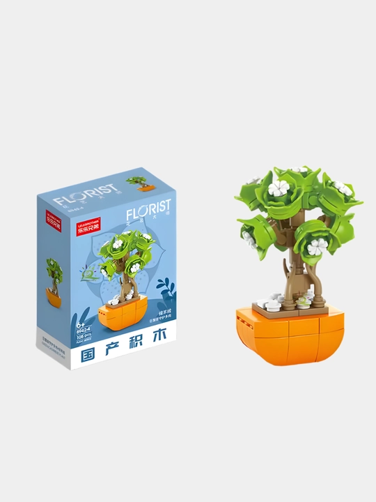 Konstruktor Lego gullar 3D Mini bloklardan, o‘simlik konstruktori