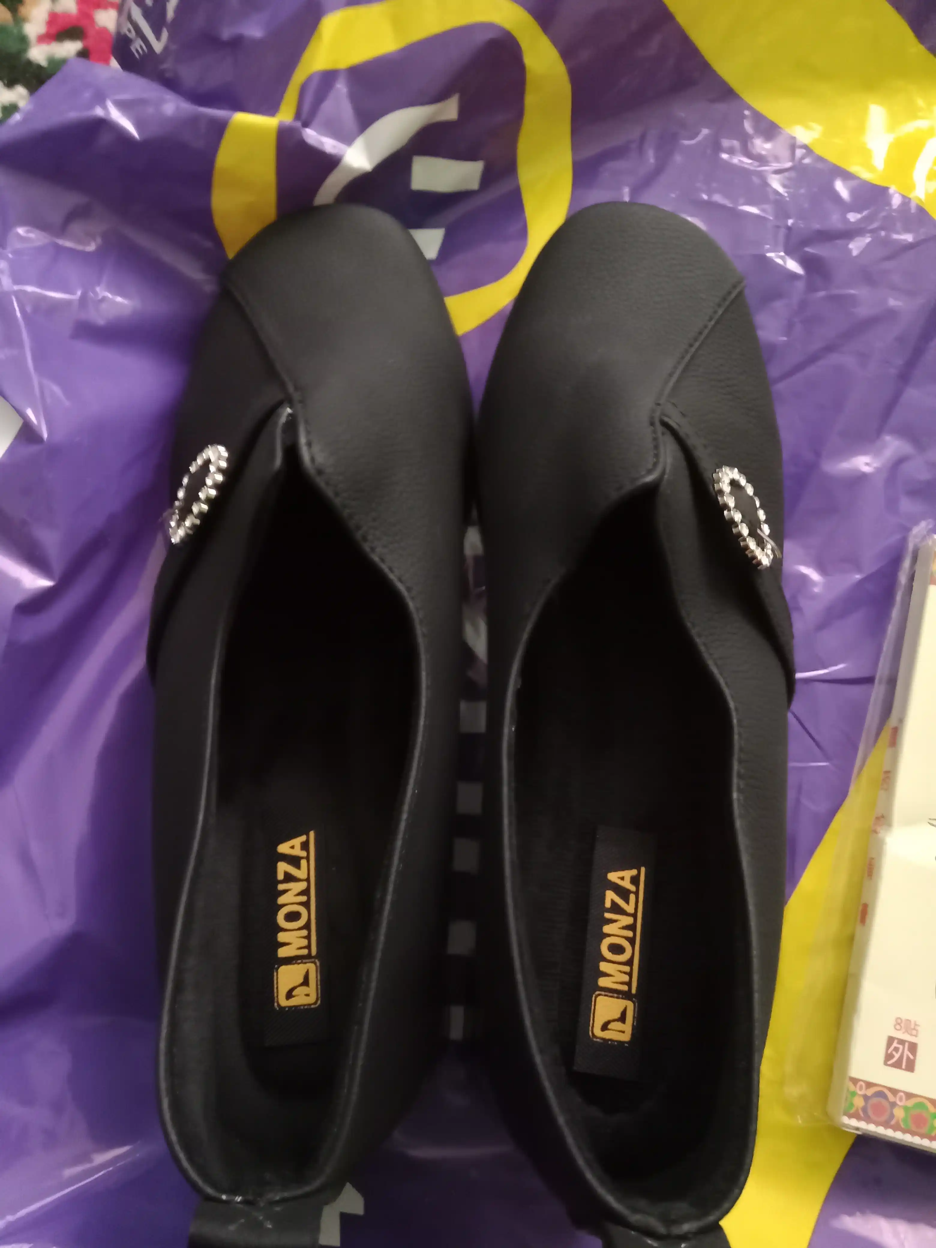 Ayollar poyabzali Sling Black Stiletto - barqaror poshnali zamonaviy poyabzal, nachos yo'q
