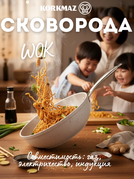 Tova-wok AP KORKMAZ GRANITA 2,5 l / 4,5 l 24×6,5 sm / 28×8,5 sm - 