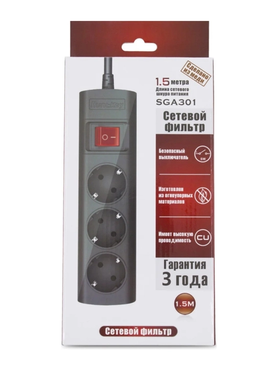 Huntkey SGA301 1.5m сетевой фильтр