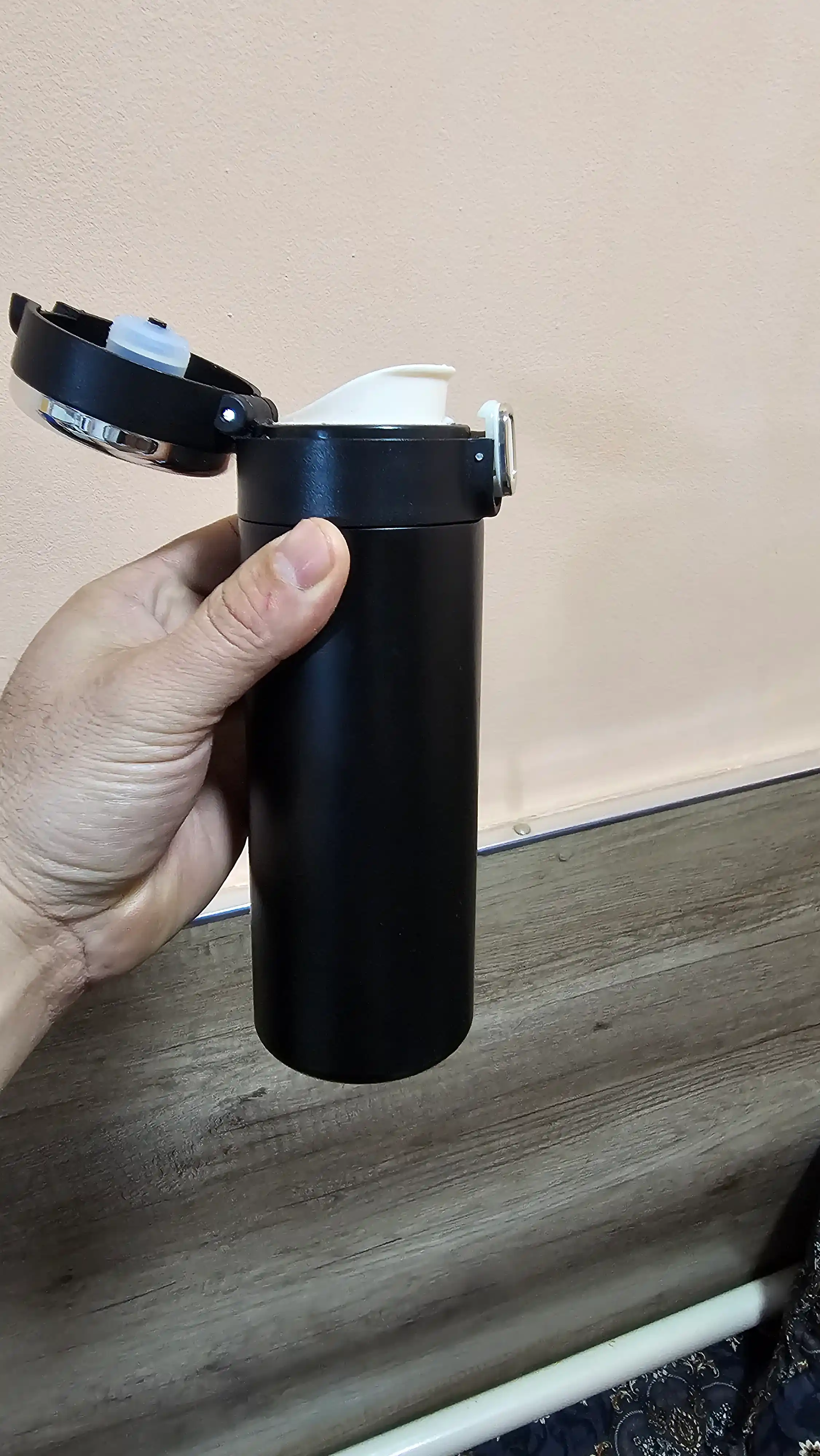 Termal krujka, choy, qahva, ofis va sayohat uchun, harorat sensori bilan termos, 420 ml