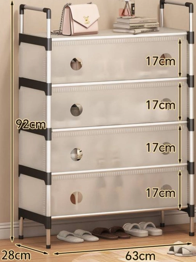 Обувница 5 ярусная шкаф для обуви полка shoe rack органайзер — ABUSELL-OYOQKIYIMJAVON02-ЧЕРН-3 пол