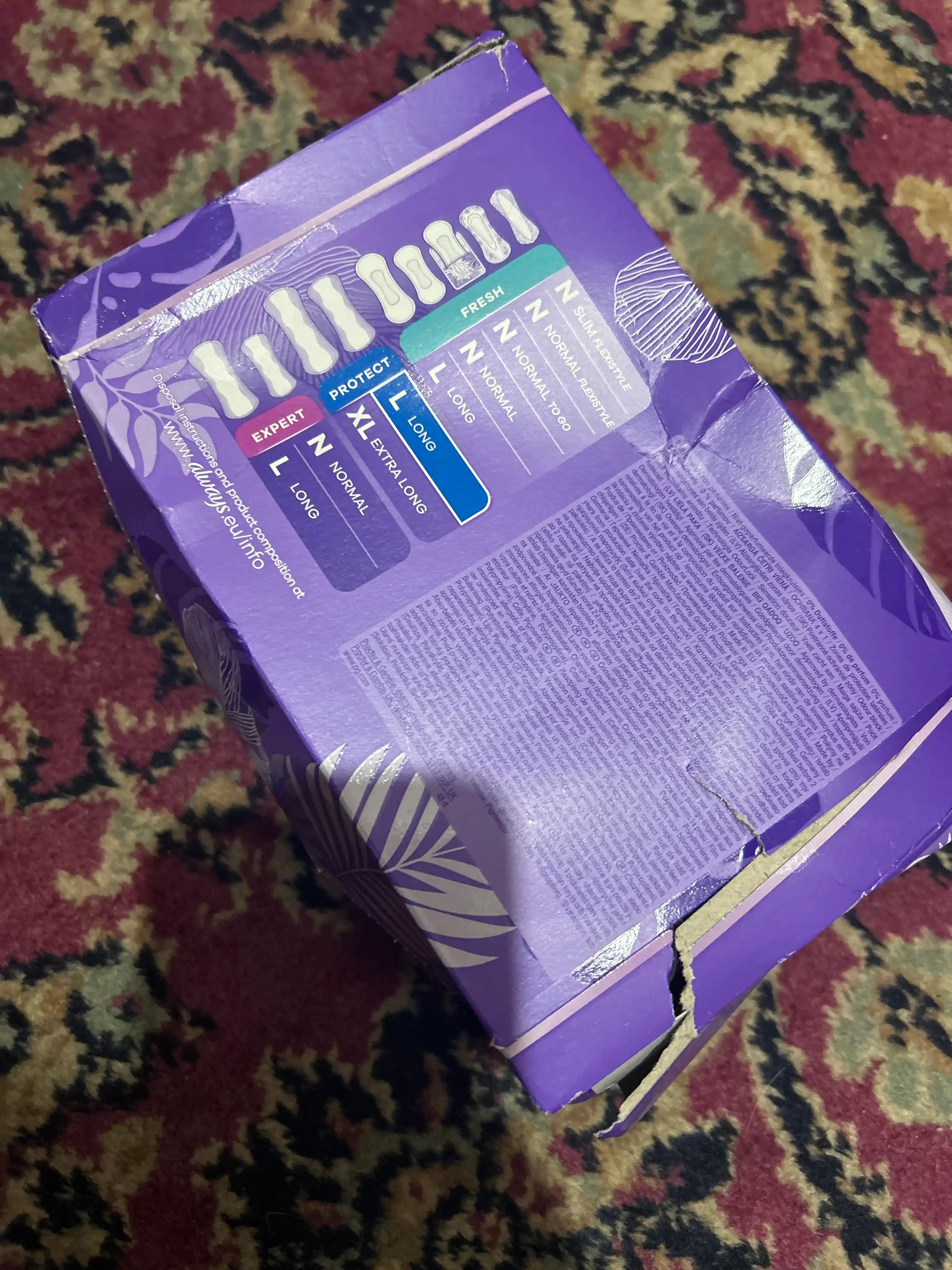 Kundalik gigienik prokladkalar Always Extra Protect Large Fresh, 48 dona
