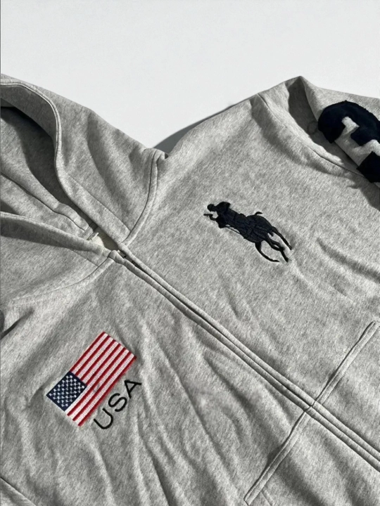 Erkaklar,ayollar uchun tolstovka: xudi kapyushonli,Polo Ralph Lauren  zip kurtka  uslubida