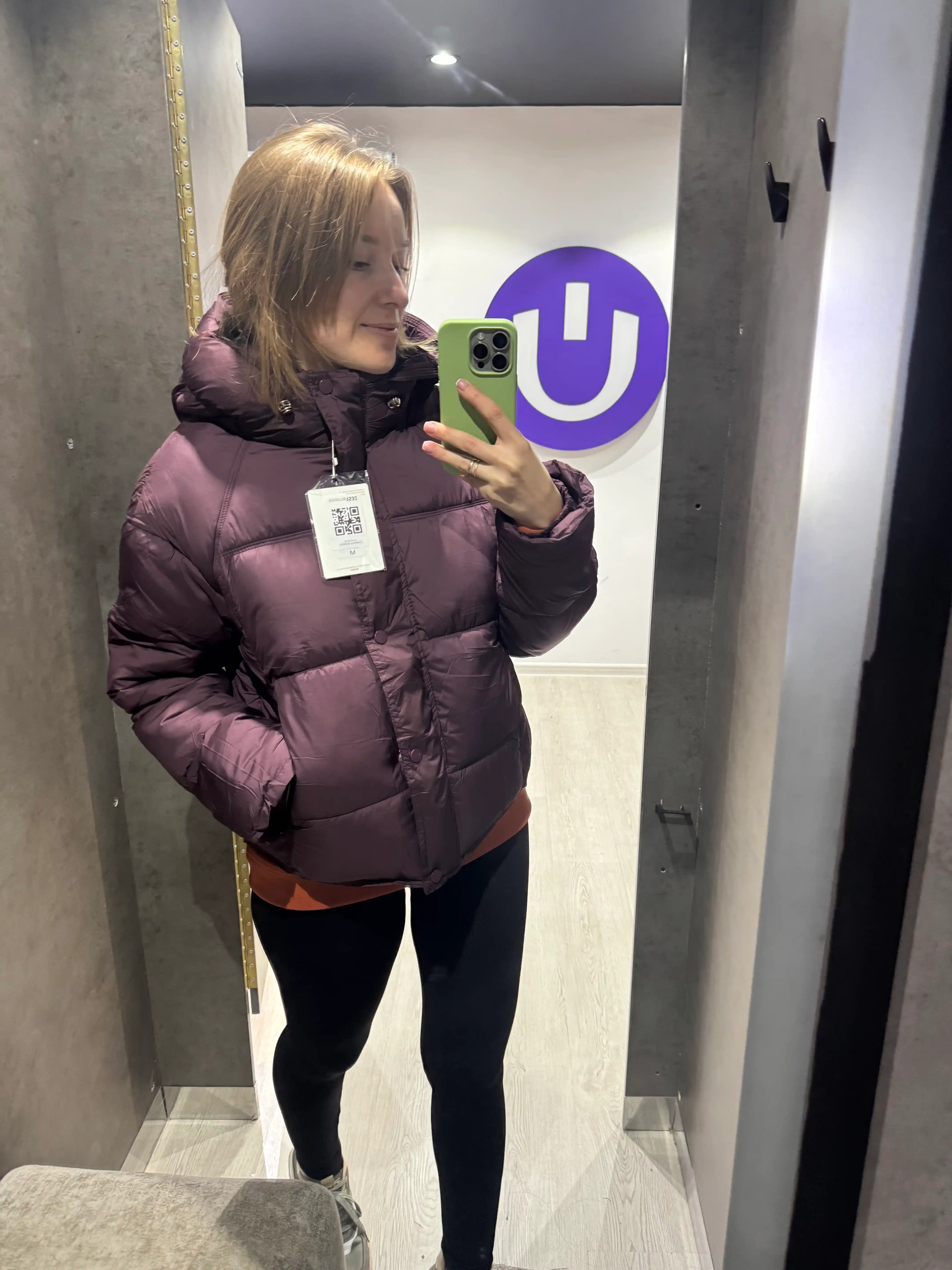 Ayollar qishki puxovik kurtka-issiq, 1 o‘lchamli malomerit