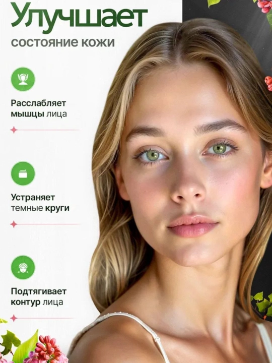 Массажный ролик и скребок гуаша, для лица и тела, 2 в 1