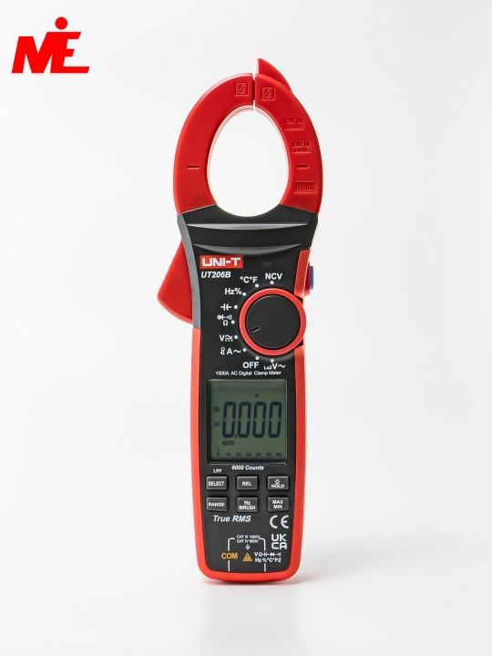 UNI-T UT206B токоизмерительные клещи до 1000A — True RMS, измерение тока/напряжения