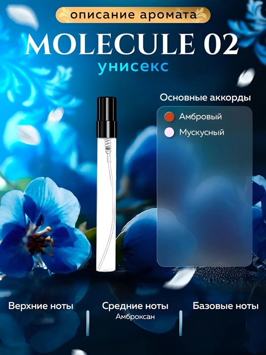 Духи унисекс для мужчин и женщин Molecule 020,02 парфюм пробник, 3 мл, 5 мл, 10 мл