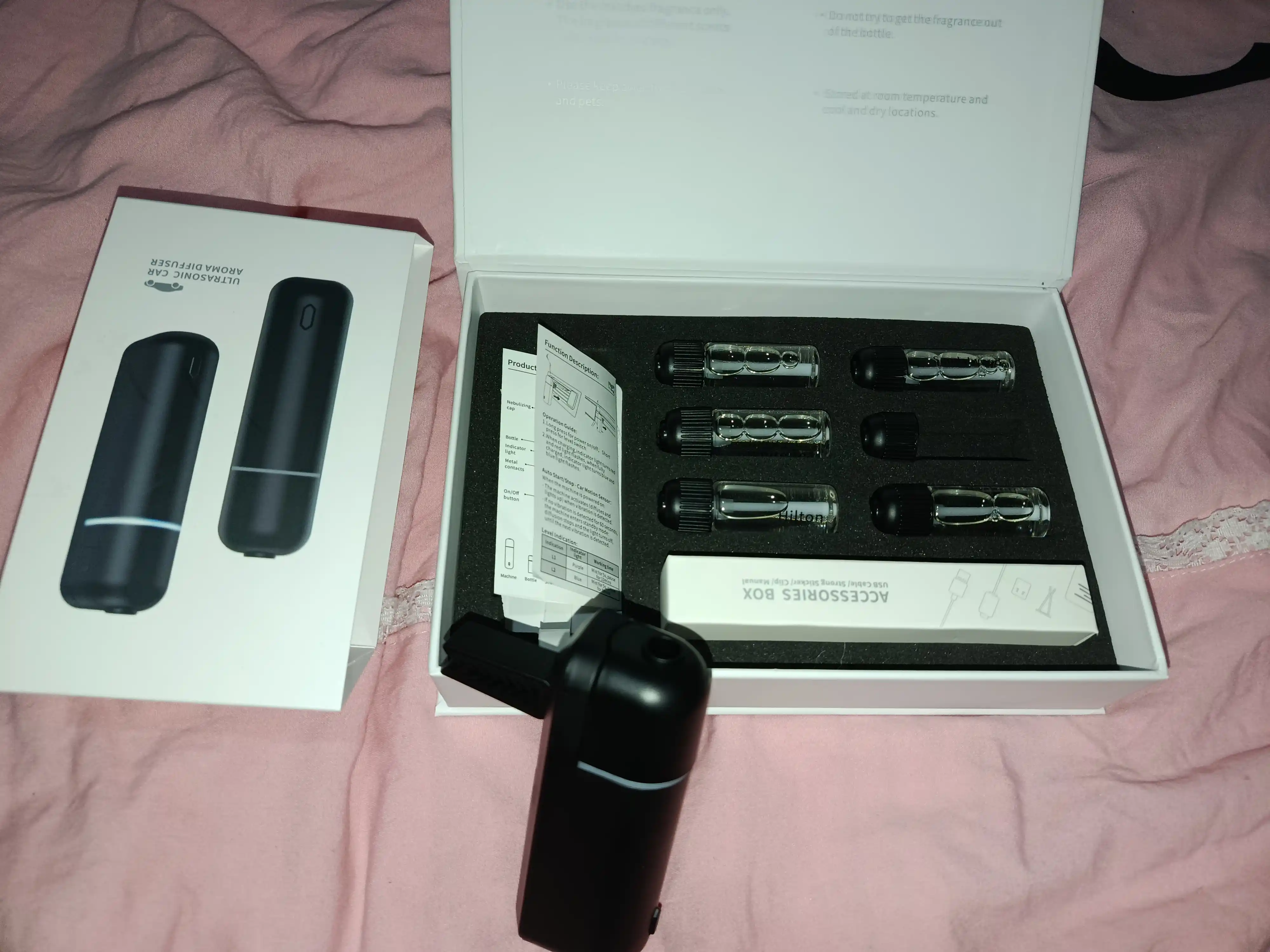 Avtomobil havo spreyi, elektr aromali diffuzer, simsiz 6 ta hidli, Ultrasonic