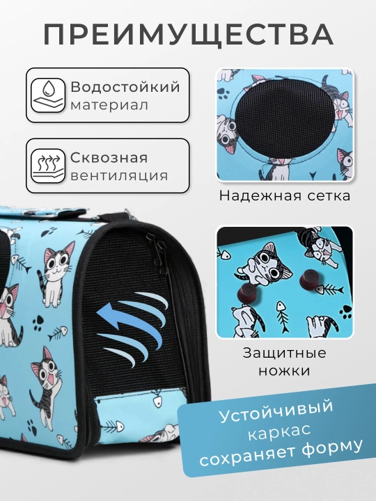 Сумка переноска для кошек и собак средней и мелкой породы
