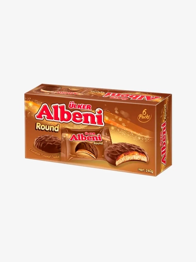 Albeni Круглые шоколадные печенья с карамелью(6 шт) 240g — PLADIS-ULKER12