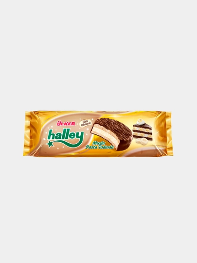Halley Бисквитные пирожные с банановым кремом в шоколаде280g — PLADIS-BANANANA