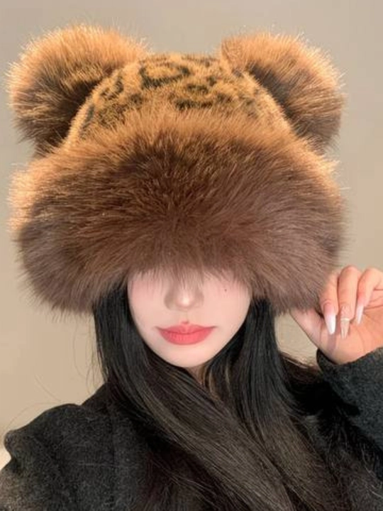 Quloqli leopard qalpoq - 