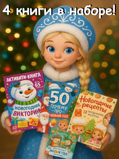 Новогодняя серия развивающих книг для семьи — Викторина, Энциклопедия, Рецепты, Задания — STHBOOK-НОВОГОДНИЕКНИГИ-ГОЛУБ
