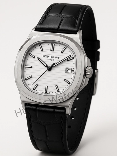 Мужские наручные часы Patek Philippe Nautilus — дизайн, подходящий любому стилю — WATCH11-45W0158-БЕЛЫЙ