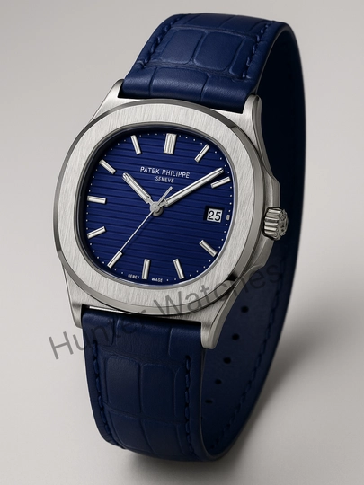 Мужские наручные часы Patek Philippe Nautilus — дизайн, подходящий любому стилю — WATCH11-45W0158-ТЕМНСИН